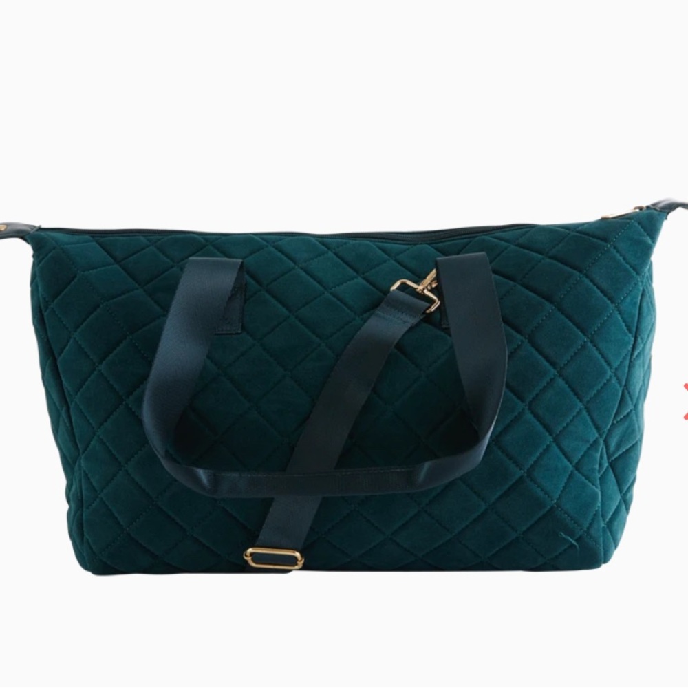 Summer & Rose Green Quilted Tote Bag